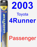 Passenger Wiper Blade for 2003 Toyota 4Runner - Hybrid