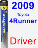 Driver Wiper Blade for 2009 Toyota 4Runner - Hybrid