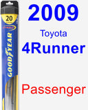 Passenger Wiper Blade for 2009 Toyota 4Runner - Hybrid