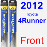 Front Wiper Blade Pack for 2012 Toyota 4Runner - Hybrid