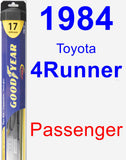 Passenger Wiper Blade for 1984 Toyota 4Runner - Hybrid