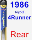 Rear Wiper Blade for 1986 Toyota 4Runner - Hybrid