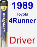 Driver Wiper Blade for 1989 Toyota 4Runner - Hybrid