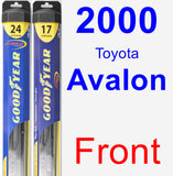 Front Wiper Blade Pack for 2000 Toyota Avalon - Hybrid