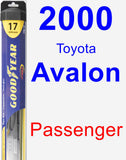 Passenger Wiper Blade for 2000 Toyota Avalon - Hybrid