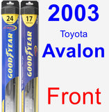 Front Wiper Blade Pack for 2003 Toyota Avalon - Hybrid