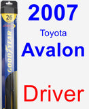 Driver Wiper Blade for 2007 Toyota Avalon - Hybrid