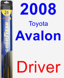 Driver Wiper Blade for 2008 Toyota Avalon - Hybrid