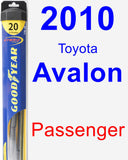 Passenger Wiper Blade for 2010 Toyota Avalon - Hybrid