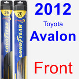 Front Wiper Blade Pack for 2012 Toyota Avalon - Hybrid