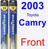 Front Wiper Blade Pack for 2003 Toyota Camry - Hybrid