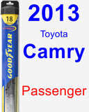 Passenger Wiper Blade for 2013 Toyota Camry - Hybrid