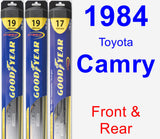 Front & Rear Wiper Blade Pack for 1984 Toyota Camry - Hybrid