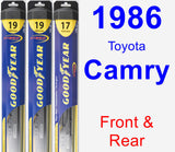 Front & Rear Wiper Blade Pack for 1986 Toyota Camry - Hybrid