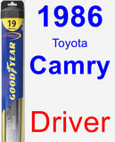 Driver Wiper Blade for 1986 Toyota Camry - Hybrid