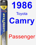 Passenger Wiper Blade for 1986 Toyota Camry - Hybrid