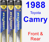 Front & Rear Wiper Blade Pack for 1988 Toyota Camry - Hybrid