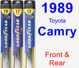 Front & Rear Wiper Blade Pack for 1989 Toyota Camry - Hybrid