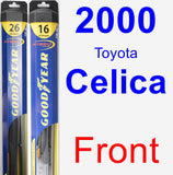 Front Wiper Blade Pack for 2000 Toyota Celica - Hybrid