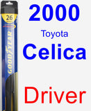 Driver Wiper Blade for 2000 Toyota Celica - Hybrid