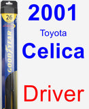 Driver Wiper Blade for 2001 Toyota Celica - Hybrid