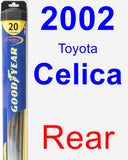 Rear Wiper Blade for 2002 Toyota Celica - Hybrid