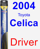 Driver Wiper Blade for 2004 Toyota Celica - Hybrid