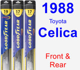 Front & Rear Wiper Blade Pack for 1988 Toyota Celica - Hybrid