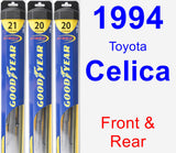 Front & Rear Wiper Blade Pack for 1994 Toyota Celica - Hybrid