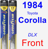 Front Wiper Blade Pack for 1984 Toyota Corolla - Hybrid
