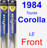 Front Wiper Blade Pack for 1984 Toyota Corolla - Hybrid