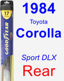 Rear Wiper Blade for 1984 Toyota Corolla - Hybrid