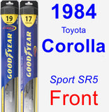 Front Wiper Blade Pack for 1984 Toyota Corolla - Hybrid