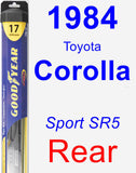 Rear Wiper Blade for 1984 Toyota Corolla - Hybrid