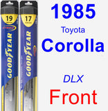 Front Wiper Blade Pack for 1985 Toyota Corolla - Hybrid