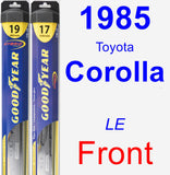 Front Wiper Blade Pack for 1985 Toyota Corolla - Hybrid