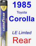 Rear Wiper Blade for 1985 Toyota Corolla - Hybrid