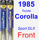 Front Wiper Blade Pack for 1985 Toyota Corolla - Hybrid