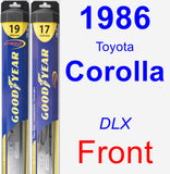 Front Wiper Blade Pack for 1986 Toyota Corolla - Hybrid