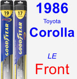 Front Wiper Blade Pack for 1986 Toyota Corolla - Hybrid