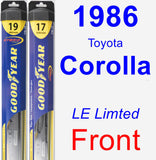 Front Wiper Blade Pack for 1986 Toyota Corolla - Hybrid