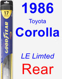 Rear Wiper Blade for 1986 Toyota Corolla - Hybrid