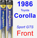 Front Wiper Blade Pack for 1986 Toyota Corolla - Hybrid