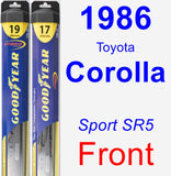 Front Wiper Blade Pack for 1986 Toyota Corolla - Hybrid