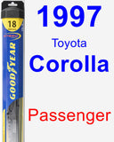 Passenger Wiper Blade for 1997 Toyota Corolla - Hybrid