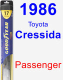 Passenger Wiper Blade for 1986 Toyota Cressida - Hybrid