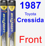 Front Wiper Blade Pack for 1987 Toyota Cressida - Hybrid