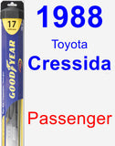 Passenger Wiper Blade for 1988 Toyota Cressida - Hybrid