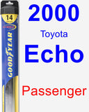 Passenger Wiper Blade for 2000 Toyota Echo - Hybrid