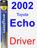 Driver Wiper Blade for 2002 Toyota Echo - Hybrid